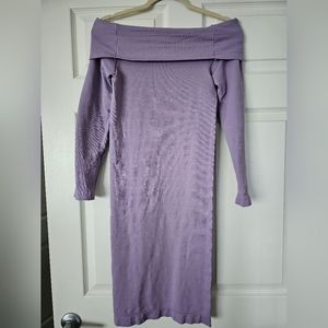 VENUS lilac long sleeve stretchy dress